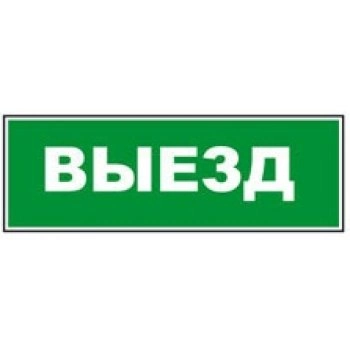 Сменная надпись &quot;Выезд&quot; (зел.ф.) для Топаз 12, 24, 220, 200-РИП, 12-З, 24-З