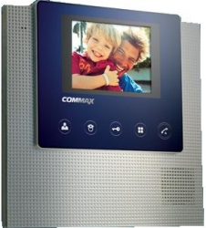 Commax CDV-35U/VIZIT (Синий) Монитор цветного видеодомофона, дополнительно вызов аудио/видео (при наличии камеры) от координатного подъездного домофона + 3-х вызывных блоков и 1-й камера наблюдения