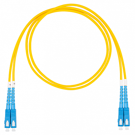 DATAREX SC-SC, дуплекс (duplex) OS2, нг(А)-HF, желтый, 0,5 м Шнур оптический коммутационный (патч-корд)