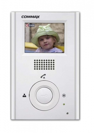 Commax CDV-35HM/XL (Белый) Монитор цветного видеодомофона, дополнительно вызов аудио/видео (при наличии камеры) от цифрового подъездного домофона + 3-х вызывных блоков и 1-й камера наблюдения, AC 110-240В