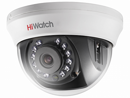 HiWatch DS-T591 (3.6) 5Mp Купольная HD-TVI видеокамера, 1/2.5&quot; CMOS, 80.1°, 2592x1944@20к/с, 2560x1440/1920x1080@25к/с, 0.01 Лк@F1.2, DNR, DWDR, Smart ИК, OSD, 1хHD-TVI/AHD/CVI/CVBS, ИК до 20м, DC 12В±25%, 5Вт, -20 до +45°С